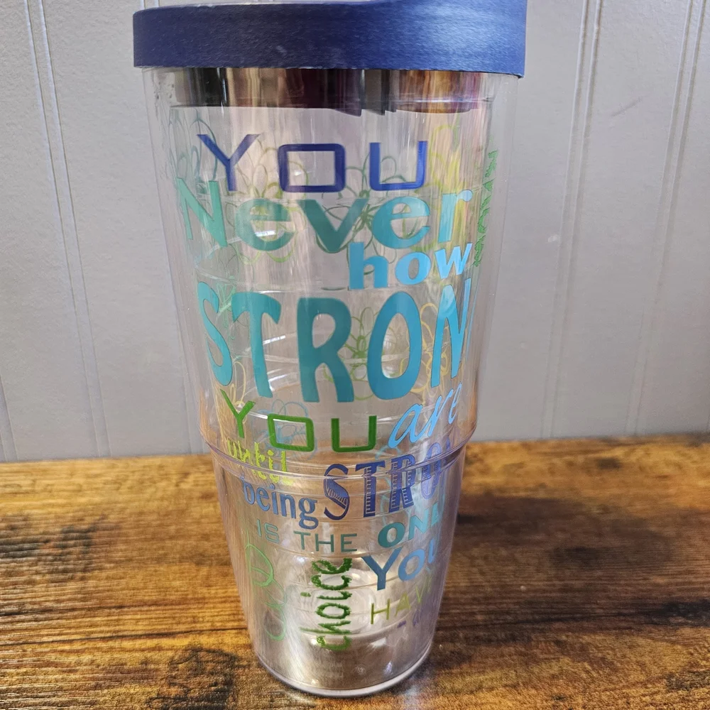Tervis Motivational Blue and Green Tumbler - Picture 1 of 2